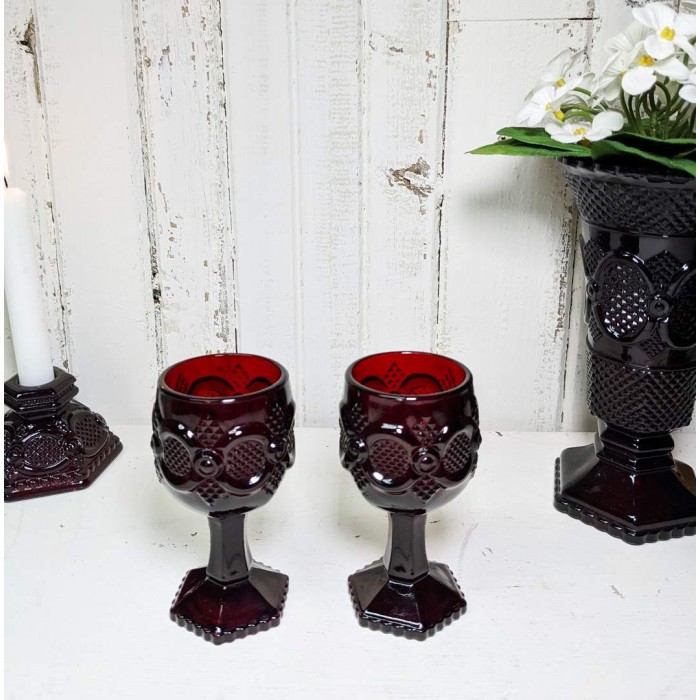 Avon Cape Cod Ruby Red coupes PP (2 pcs)